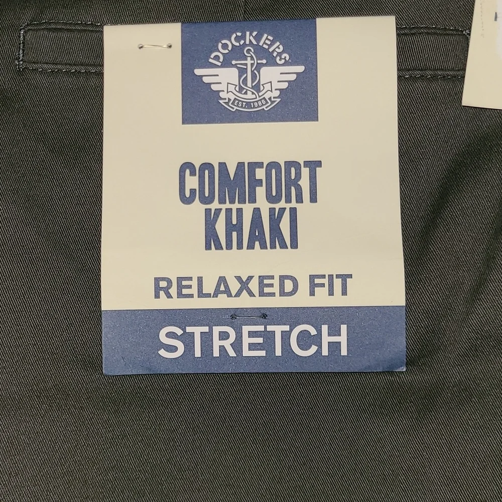 Dockers Comfort Relaxed gray khakis - Picture 2 of 6